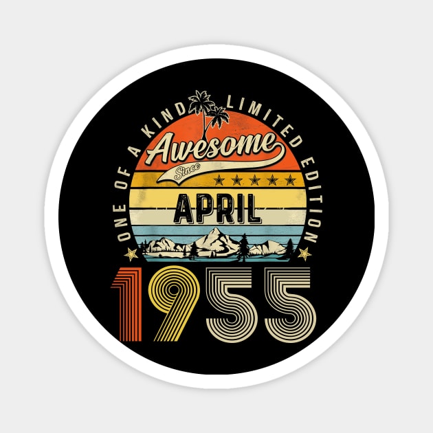 Awesome Since April 1955 Vintage 68th Birthday Magnet by louismcfarland